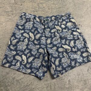Polo by Ralph Lauren Men’s‎ Navy Paisley Linen Shorts Preppy Classic